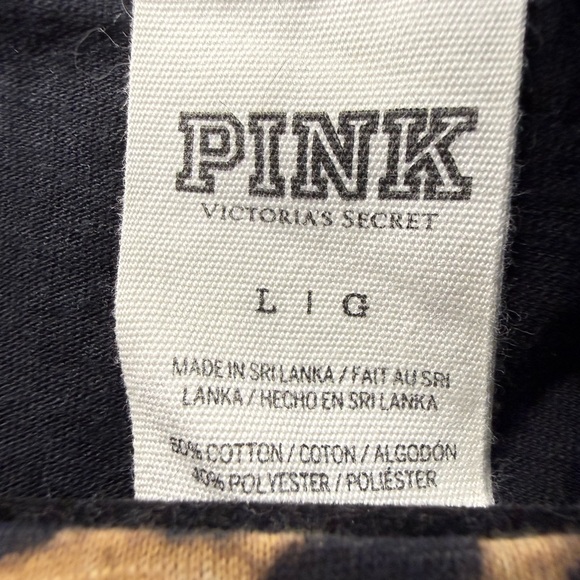 PINK Victoria’s Secret Leopard Raglan Baseball Tee - Large - Picture 3 of 7